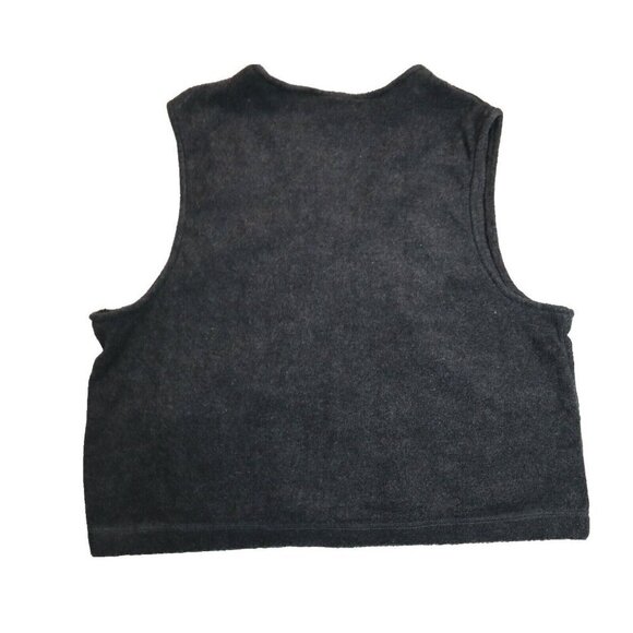 Jantzen Classics Vintage Women's Sweater Vest Gray Terry Fleece Size XL - Picture 4 of 4